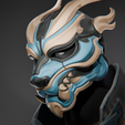 002.png Dragon Kirin Mask - 3D Printable Model