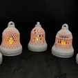 IMG_20231218_151132.jpg Geometric christmas bell ornaments with led candle | without stand