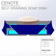 Cenote_SectionView.jpg CENOTE  |  Self-draining Soap Dish
