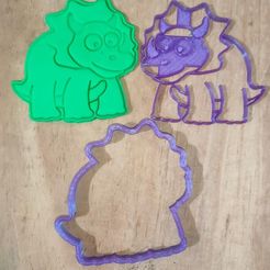 trice-cortador.jpeg Archivo STL DINO TRICERAPTORS COOKIE CUTTER・Diseño imprimible en 3D para descargar
