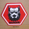 cabeza-perro-cartel-letrero-rotulo-impresion3d-peligro-guardian.jpg Beware of Dog, poster, sign, sign, logo, print3d, animal, dangerous, protection