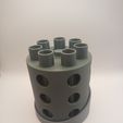 IMG_20230501_115447_678.jpg STL file Gau-8 Avenger minigun desktop pen holder with secret compartment.・Template to download and 3D print