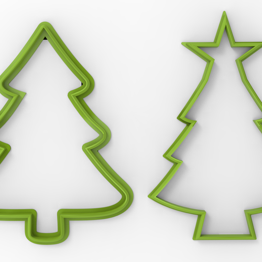 christmas tree cookie cutter 3D model