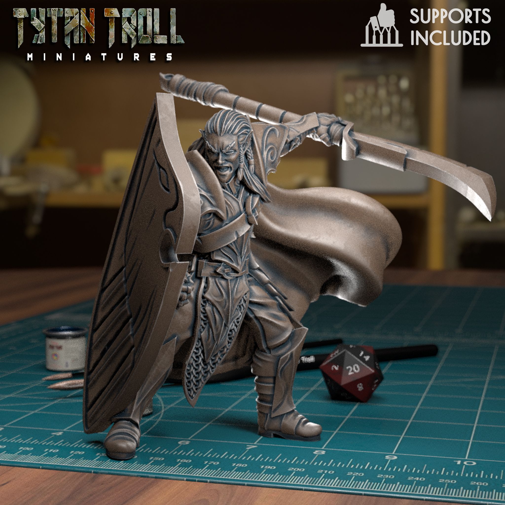 Infantry02.jpg Download STL file Elf Infantry 02 - [Pre-Supported] • 3D printer template, TytanTroll_Miniatures