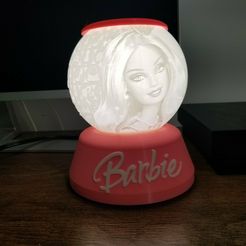20230913_172533.jpg STL file Barbie Themed Night Light・Template to download and 3D print