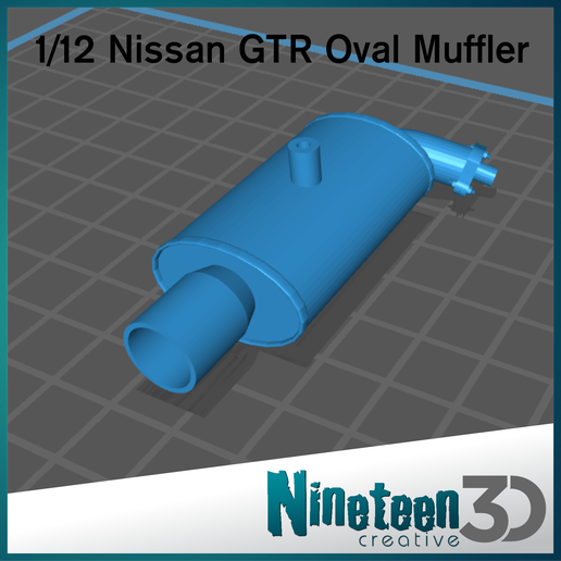 1/12 Nissan GTR Oval Muffler 3D model