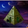 AlienPyramid_RENDER.jpg STL-Datei Alien Pyramid Dice Tower - SUPPORT FREE!・3D-druckbares Modell zum Herunterladen