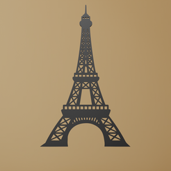 Eifeltower-2.png Archivo STL Arte mural de la Torre Eifel・Diseño de impresora 3D para descargar