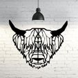 106.Bison.JPG Bison Wall Sculpture 2D