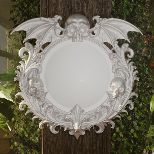 Victorian Gothic Rounded Wall Frame(no wall and with wall) Model STL - 3D Print Model