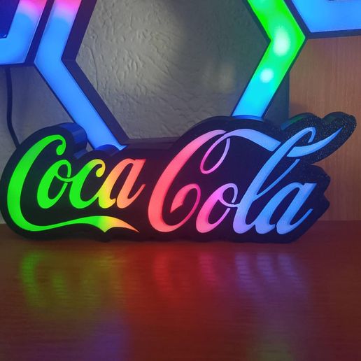 Custom RGB LED Coca Cola Lamp – Modular 3D Printable Light Box (STL + PDF Guide)