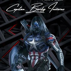 portada.jpg Marvel Capitan Bucky Invierno 3D Print Files Stl y obj