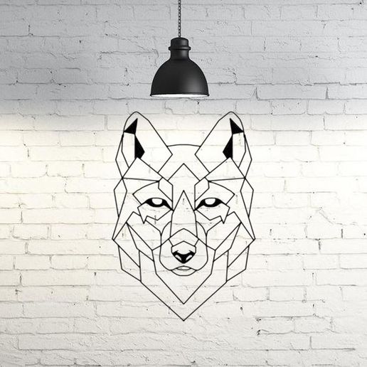 Wolf Wall Sculpture 2D - 3D model önizlemesi