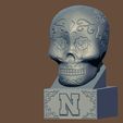 hyty.jpg NCCA University of Nebraska Sugar Skull Statue - 3d Print