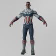 Renders0019.png Captain America Sam Wilson Textured Rigged