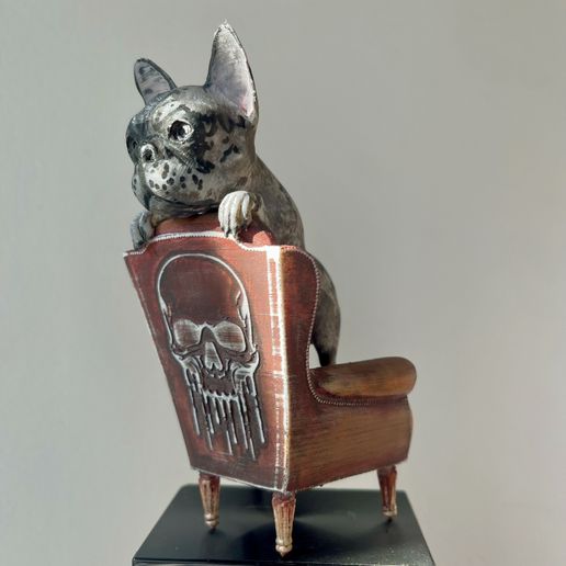 Frenchie on Armchair