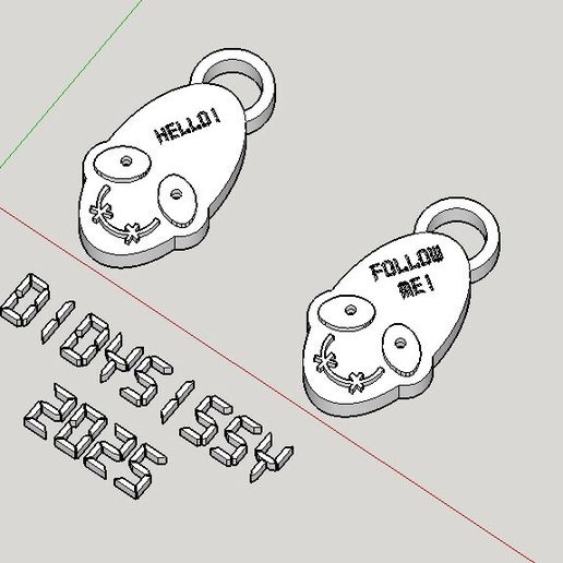 Mudokon® like keyholder 3D model