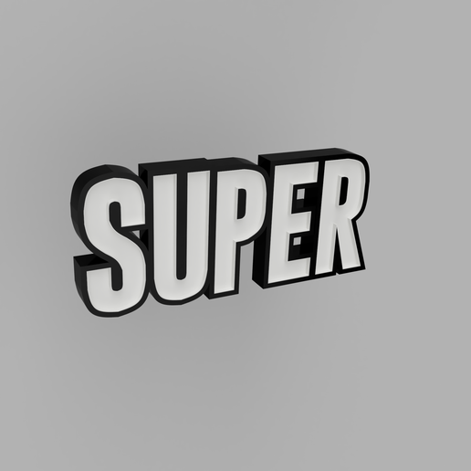 SUPER - LED LAMP WITH NAME (NAMELED) - 3D model önizlemesi