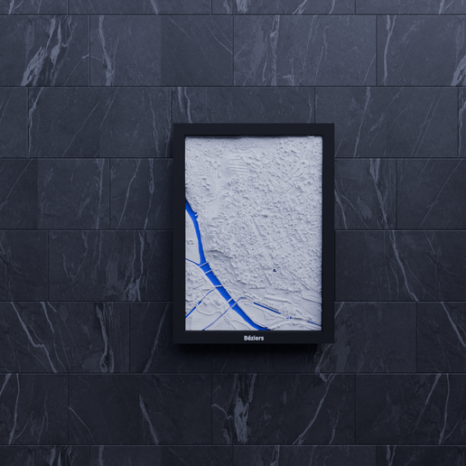 Béziers, France - 3D Miniature