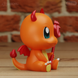 CharmanderDevil03.png Charmander Chibi Halloween Devil Pokemon