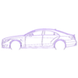 Mercedes CLS 63 Silhouette.stl Силуэт Mercedes CLS 63 - настенное искусство