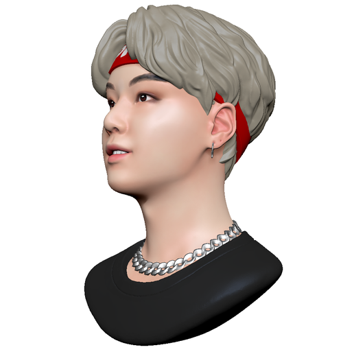 👤 BTS Suga・ STL File for ・Cults