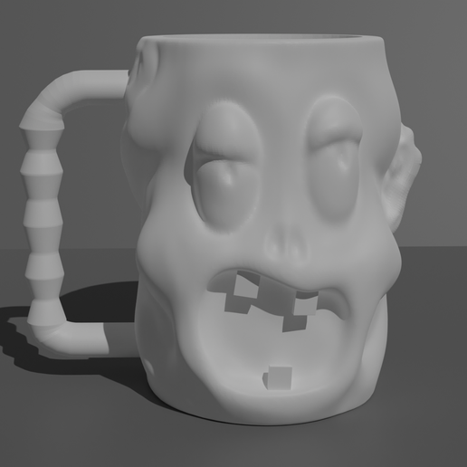 Render.png Soporte para latas con cabeza de zombi