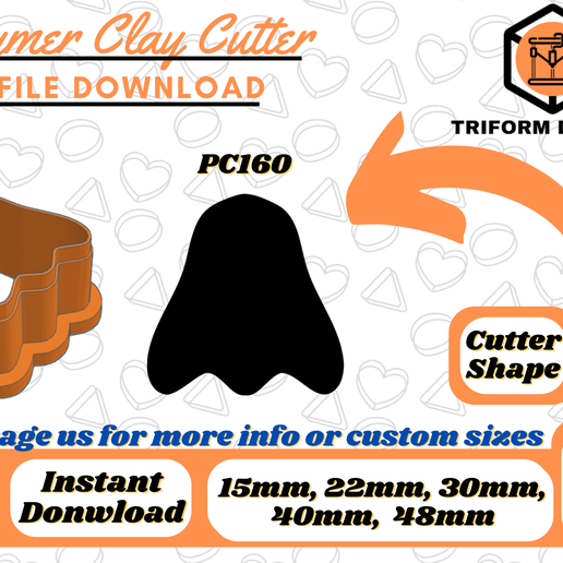 Petal Polymer Clay Cutter | PC160 3D model