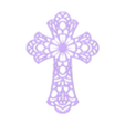 cross.stl floral cross