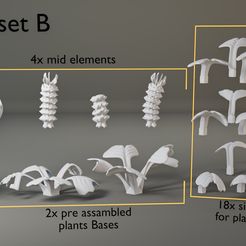 Plant_Set_B_overview.jpg 3D file Modular Plants set B・3D printing template to download