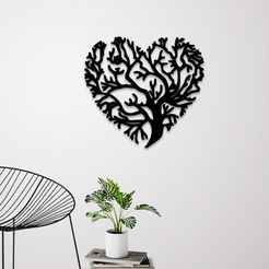 Demo.jpg STL file Love Tree Wall Decoration・3D printable model to download