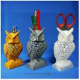 owls_07.jpg Owl Pen Holder / Tools Holder