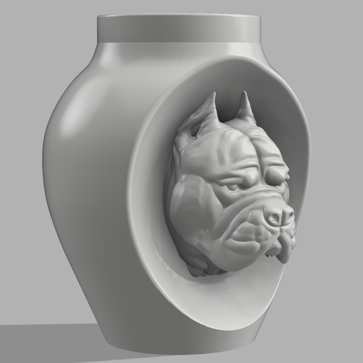 Dog urn - Urn - American Bully - with threaded stopper