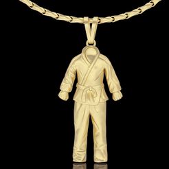 keyshot-jewelry-scene-setup-set-3.10555.jpg STL file karate dress kimono pendant・Model to download and 3D print