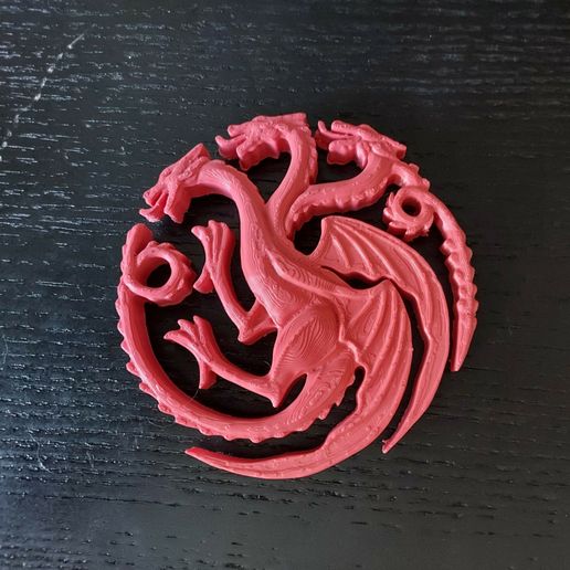 STL file House Of The Dragon Stylized Emblem・3D printable design to ...