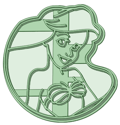 Ariel 75mm cookie cutter - 3D model önizlemesi