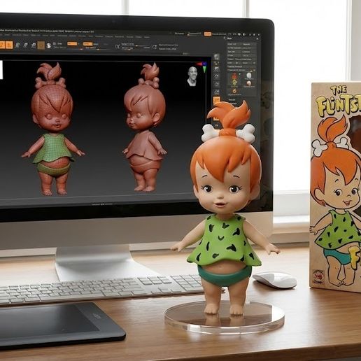 PEBBLES FLINTSTONE: Bedrock's Cutest! 🦴 Retro 3D Model