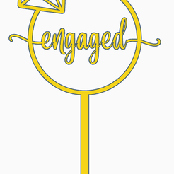 engaged.png Diamond ring engaged Topper
