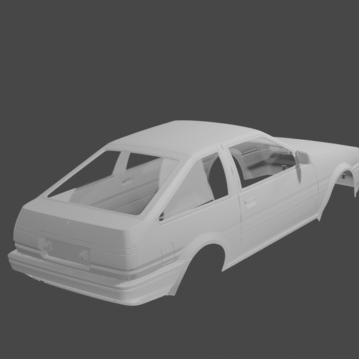 🚗 1985 Toyota Corolla Sprinter AE86 RC Body Shell (1:10 Scale)・ STL ...