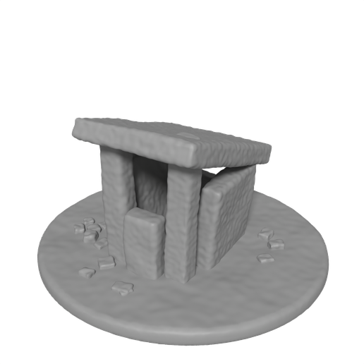 Portal Tomb Megalith Model - Neolithic Dolmen and Door Stone