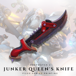 OVERWATCH 2 JUNKER QUEEN'S KNIFE FILES FOR 3D PRINTING STL-Datei Das Messer der Junker-Königin (Overwatch 2)・3D-Druck-Idee zum Herunterladen