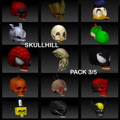 skulls-mega-pack-3.jpg STL file PACK 3/5 SKULLHILL・3D printable model to download