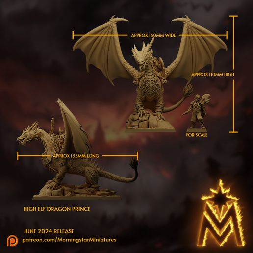5-High-Elf-Dragon-Prince-32mm-Dimensions.jpg High Elf Dragon Prince | Presupported Miniature