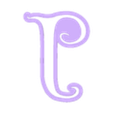J_Ucase.stl Tinker Bell - cookie cutter alphabet cursive letters - set cookie cutter