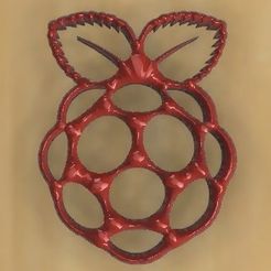 Raspberry.jpg STL-Datei Raspberry pi logo kostenlos herunterladen • Objekt für 3D-Drucker, DavidC93