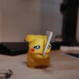 STL file Tea bag holder, Fisher Pikachu (male) 🫖・3D print design