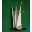 0-Fan-Snubber-Assy02.jpg Jet Engine Component (5-1); Fan, Metal Blade with Snubber