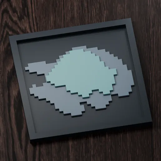 Donphan Line - Pokemon Silhouette Frame | Box sprite | STL