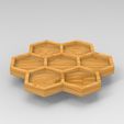 untitled.32.jpg Honeycomb Serving Tray, Cnc Cut 3D Model File For CNC Router Engraver, Plate Carving Machine, Relief, serving tray Artcam, Aspire, VCarve, Cutt3D