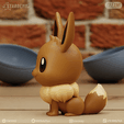 eevee_gleamA_05.png eevee 4 разные модели чиби милый Печать на месте